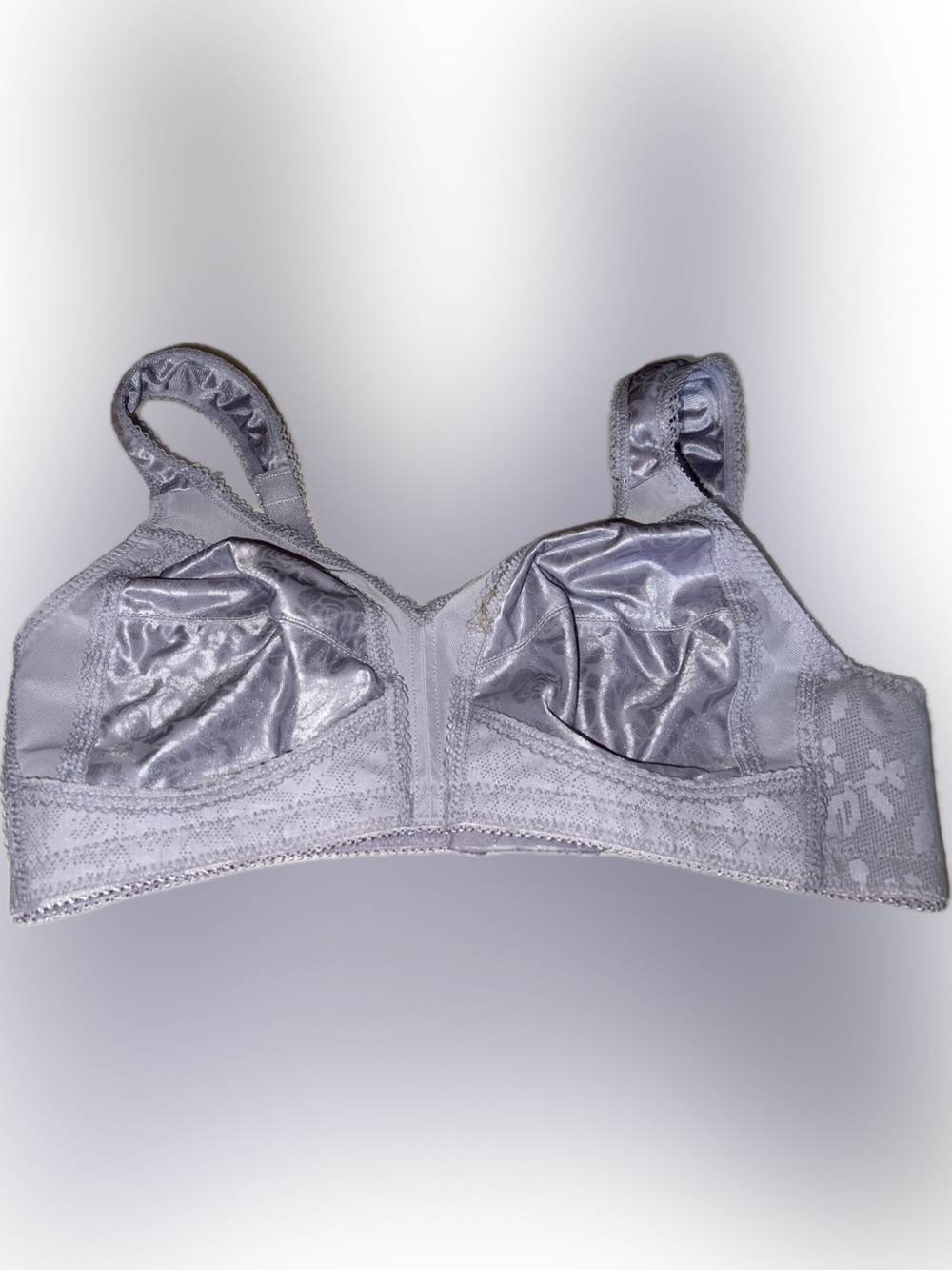 💥 Playtex 18 Hour 4693 Wireless Lift Support Bra 36 B Warm Steel Satin Soft Lace
